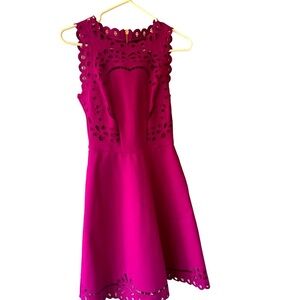 Baker fuchsia eyelet cocktail dress size 0